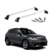 Barres de toit pour VW Tiguan Allspace II 2016-2023 Gris Argenté 2 pièces ABE