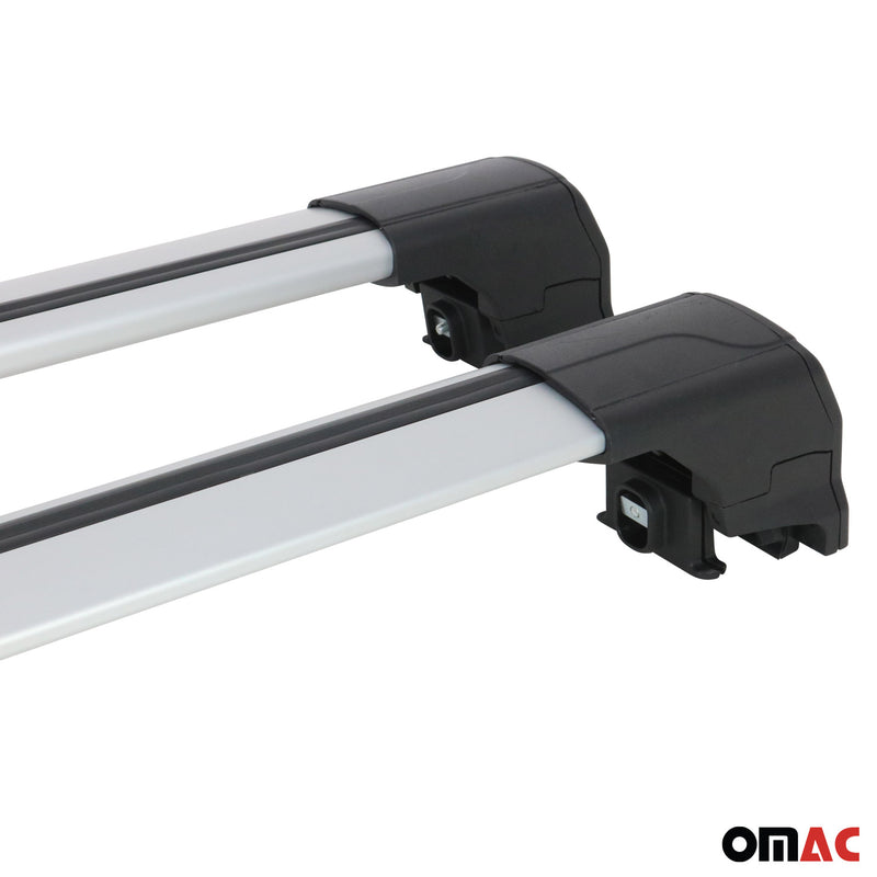 Barres De Toit Transversales pour Peugeot 3008 2017-2020 Aluminium Gris ABE
