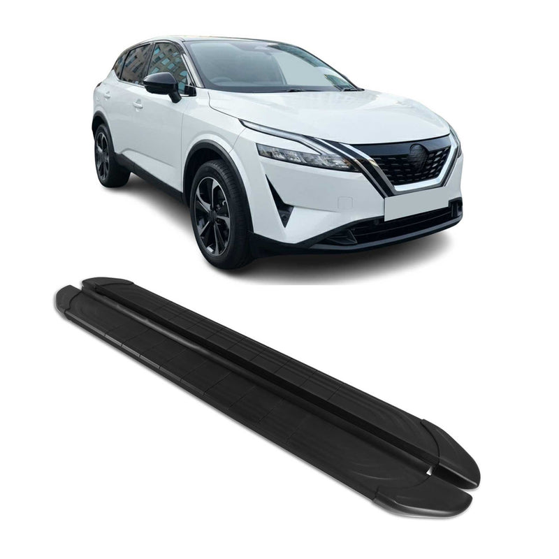 2021-2024 Nissan Qashqai Marchepieds latéraux pédale Aluminium Noir