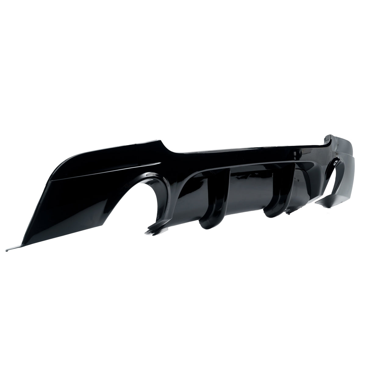 JOM Insert de Pare-choc Arrière pour BMW Série 3 E92/E93 2006-2013 Noir Brillant 1-Rohr (li/re)