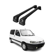Barres De Toit Transversales pour Peugeot Partner 1996-2008 Alu Noir 2x