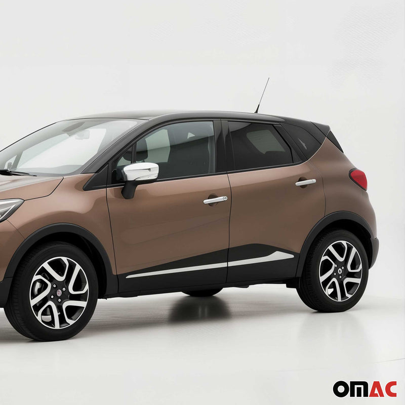 Couverture de poignée de porte pour Renault Captur 2013-2025 Acier Sans clé 8Pcs