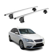 Barres de toit transversales Alu pour Seat Toledo IV 2012-2019 TÜV 75 kg Gris 2x