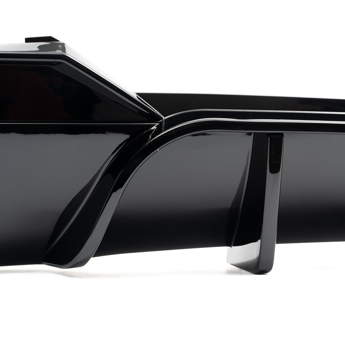 JOM Insert de Pare-choc Arrière pour BMW Série 4 G22/G23 (420/430) 2020- Noir Brillant 1-Rohr (li/re)