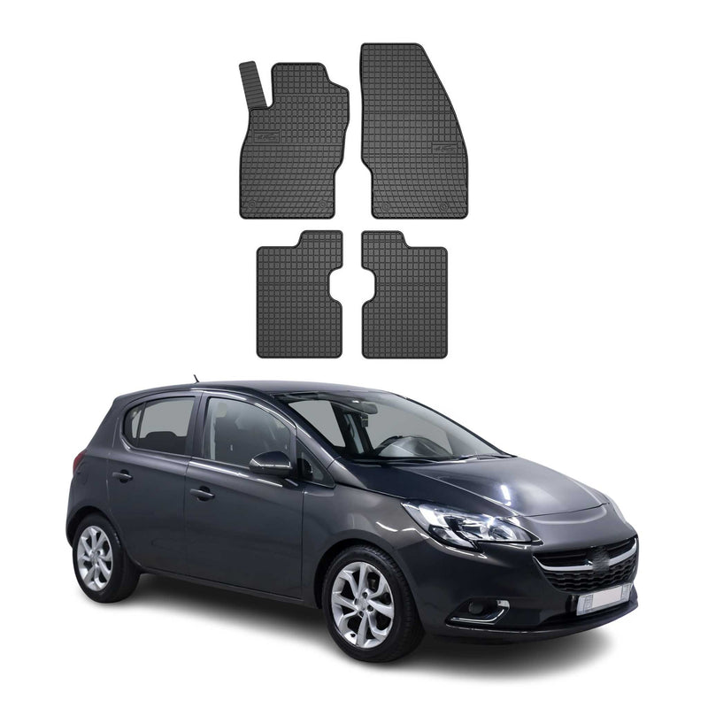 Tapis de Sol pour Opel Corsa E 2014-2019 Caoutchouc Noir