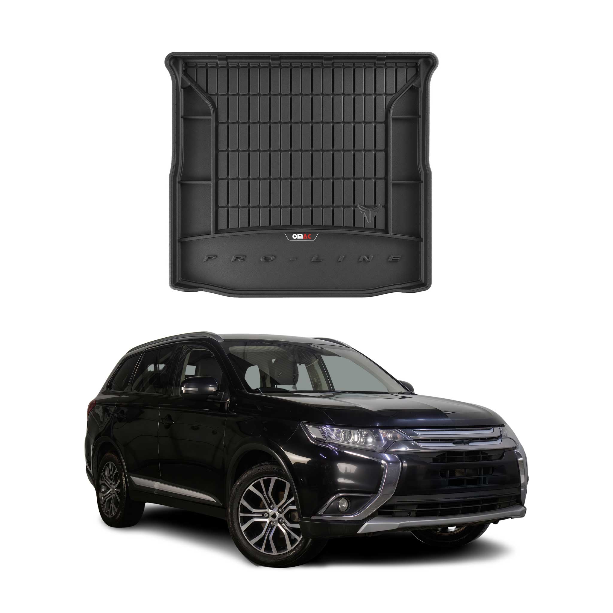 Tapis de Coffre pour Mitsubishi Outlander 2012-2015 TPE Noir