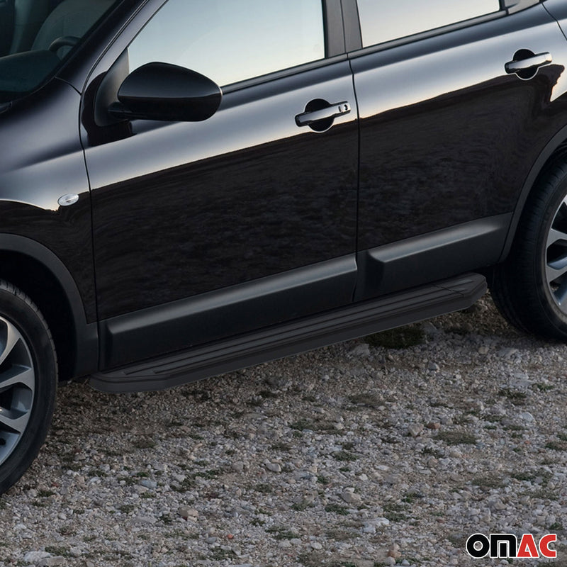 Marchepieds Latéraux pour Nissan X-Trail 2015-2018 Aluminium Noir 2Pcs