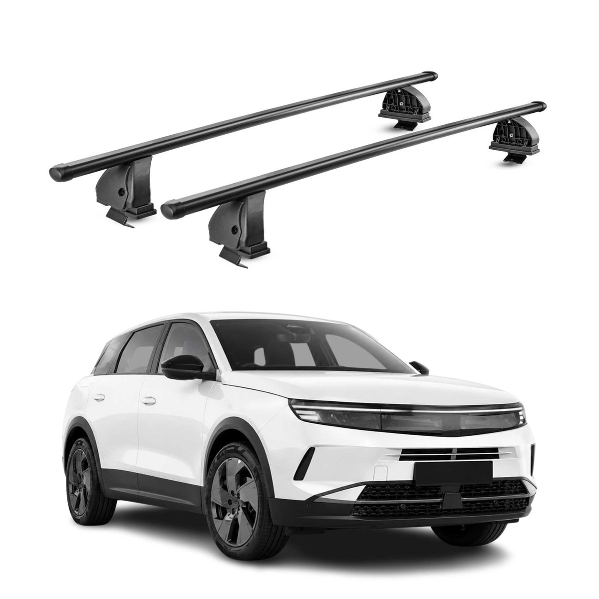 Barres de toit transversales acier pour Opel Grandland II 2025-2026 TÜV Noir 2x