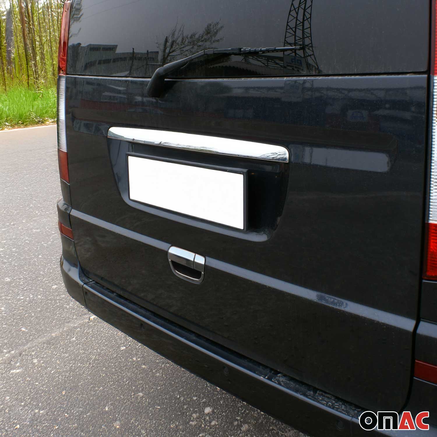 Couverture de poignée de porte Hayon pour Mercedes Viano 2003-2014 en Acier 3Pcs