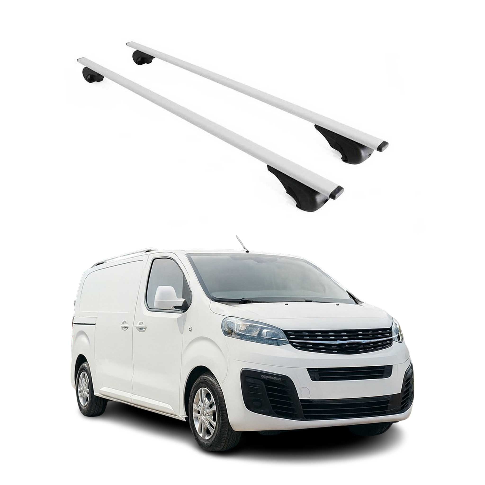 Barres de toit Transversales pour Opel Zafira Life 2019-2026 Fer Argent