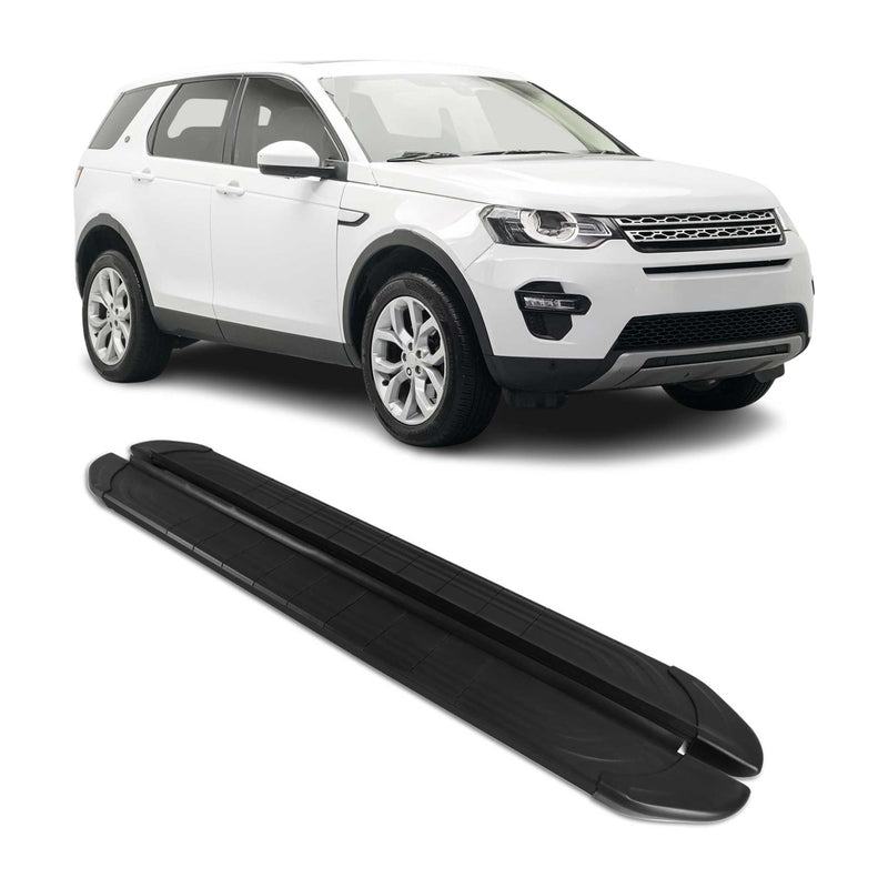 Marchepieds Latéraux pour Land Rover Discovery Sport L550 2014-2020 2x Alu Noir