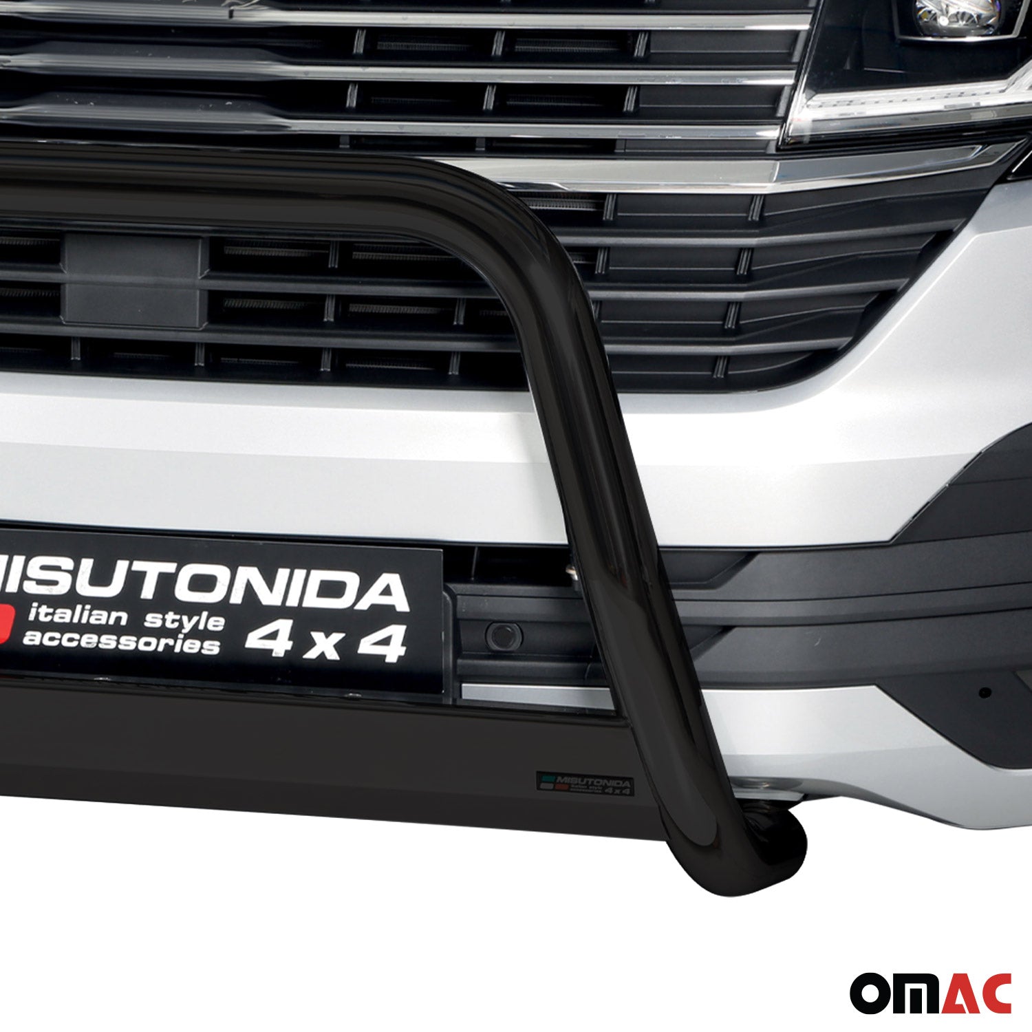 Pare-buffle Avant pour VW T6.1 Transporter 2019-2024 63mm en Acier Noir