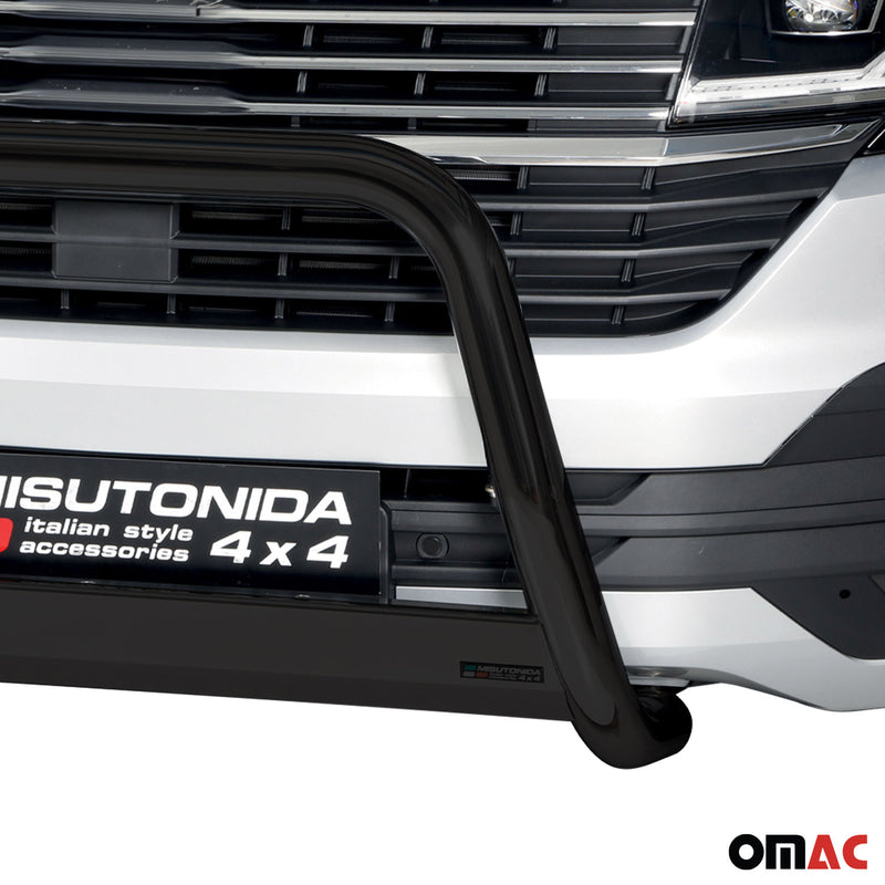 Pare-buffle Avant pour VW T6.1 Transporter 2019-2024 63mm en Acier Noir