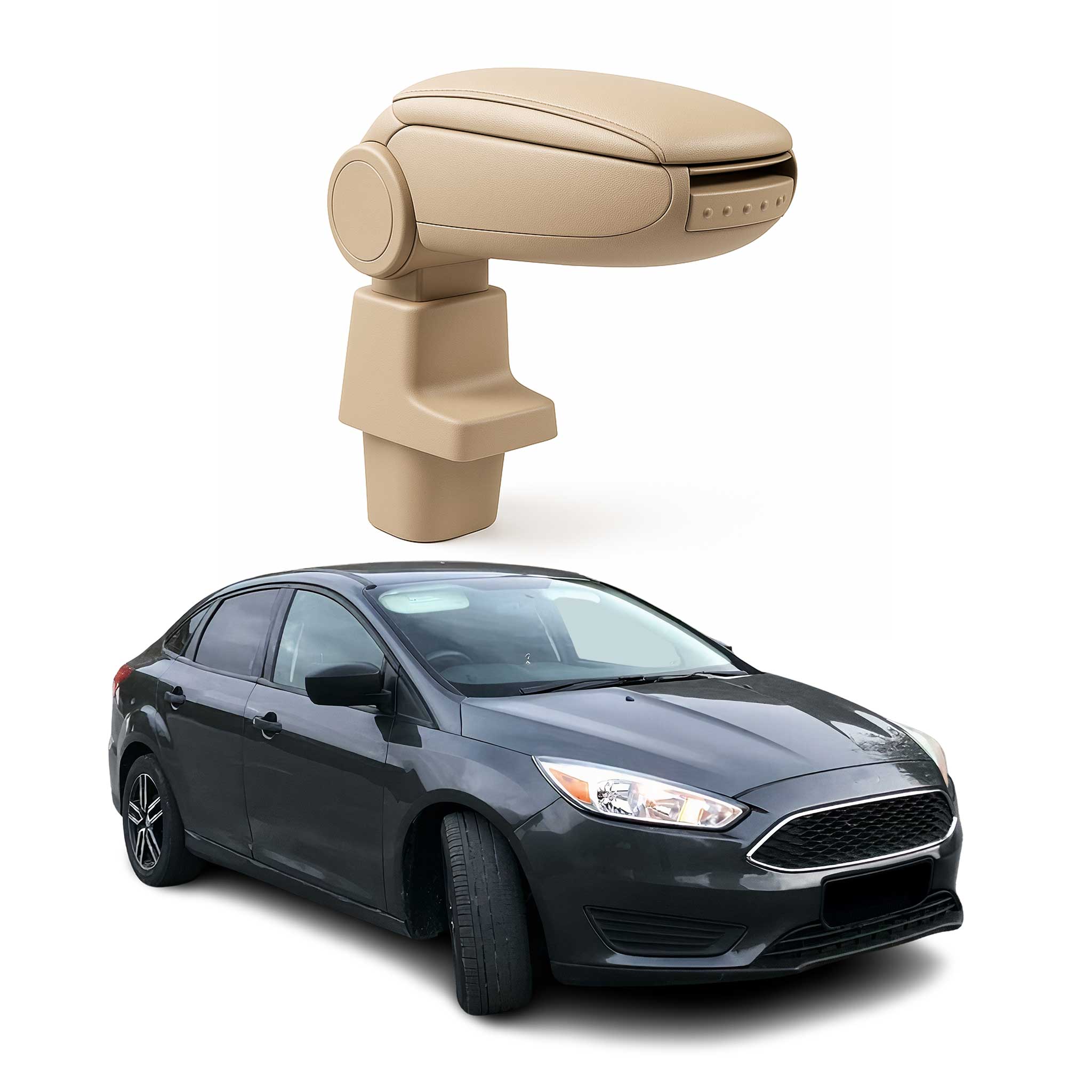 Accoudoir pour Ford Focus 2011-2015 Vinyl Abs Beige