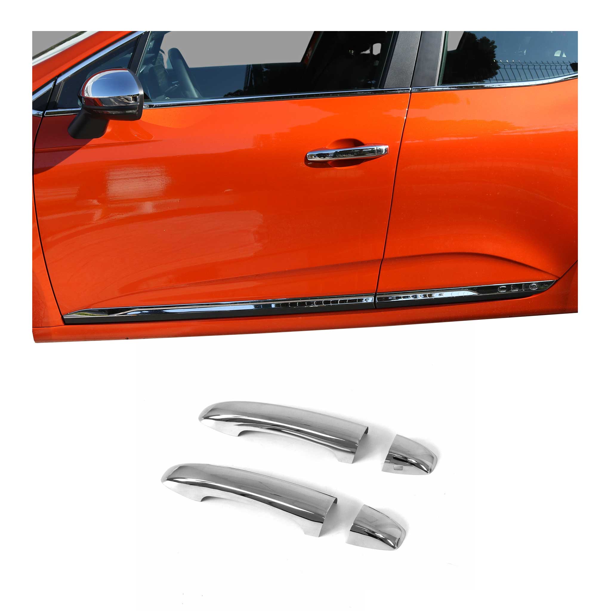 Couverture De Poignée De Porte pour Renault Rafale 2024-2026 Chromé 2 portes 4x