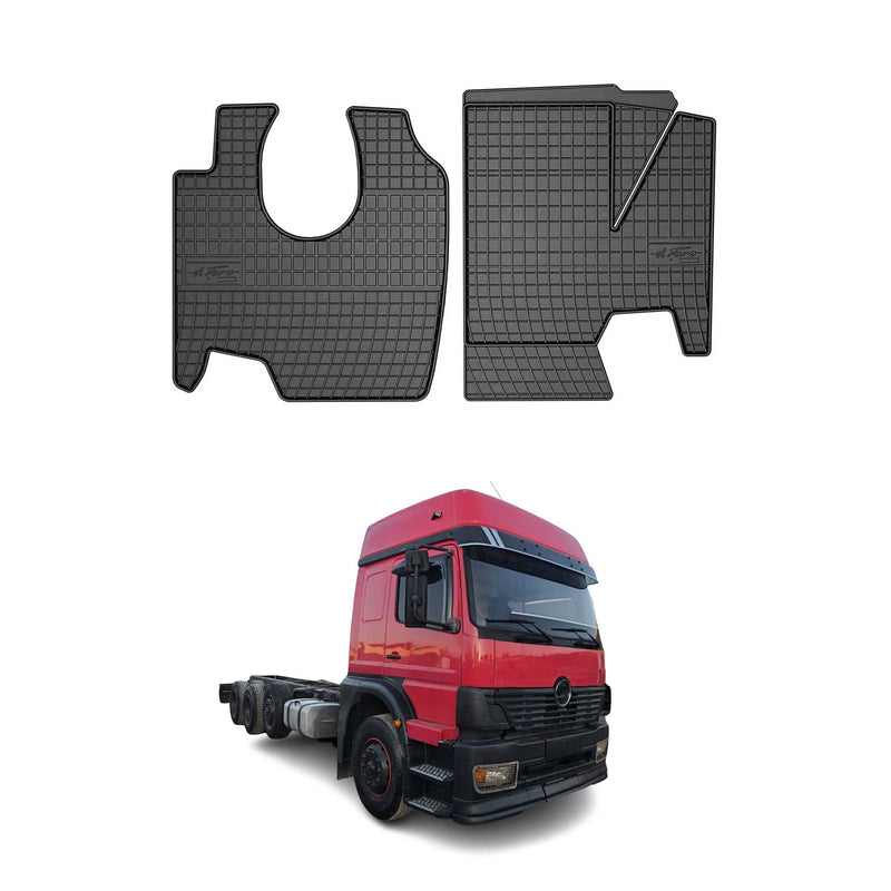 Tapis de Sol pour Mercedes Axor 1999-2004 Caoutchouc Noir