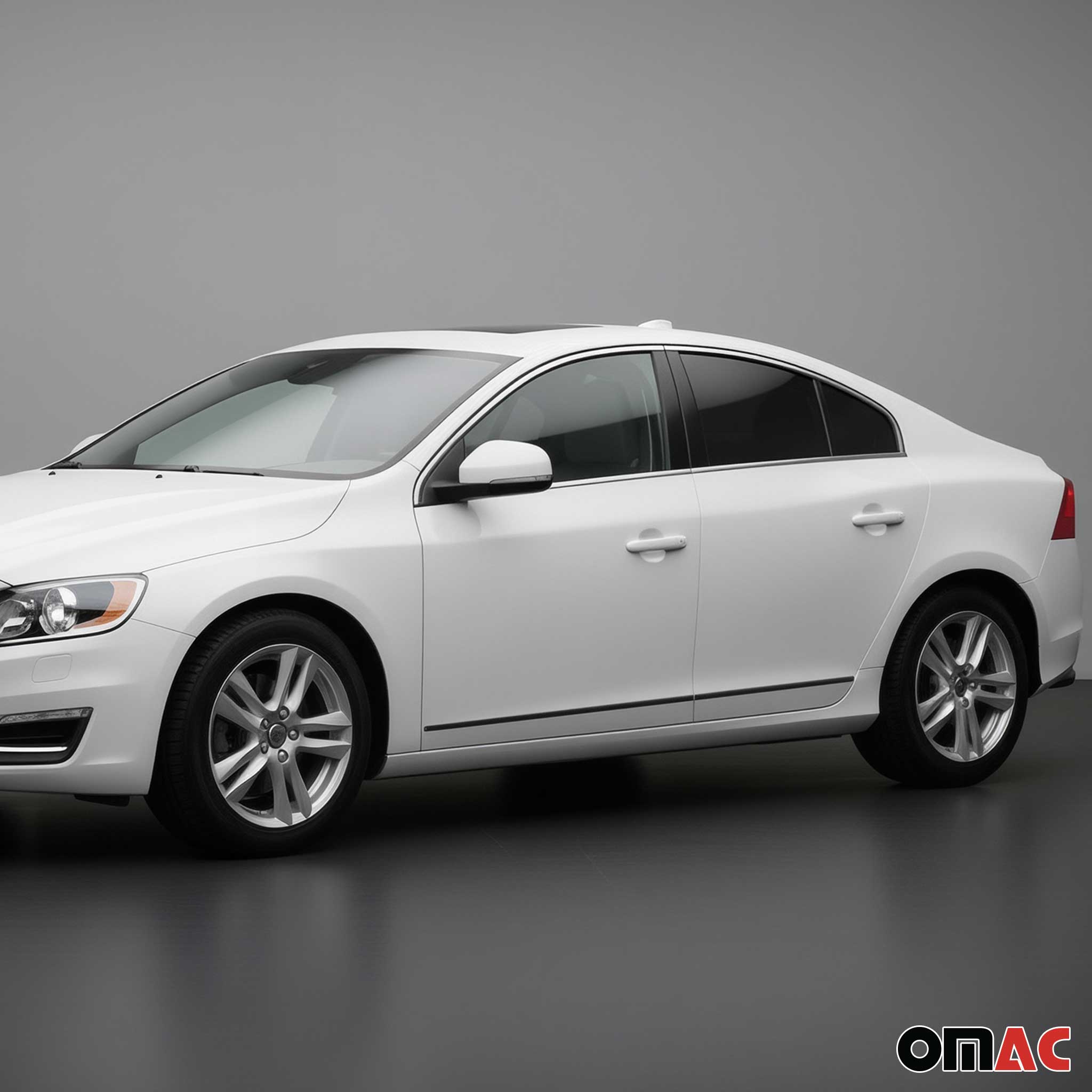 Garniture Baguette de porte latérale pour Volvo S60 S80 S90 Aluminium Noir 4Pcs