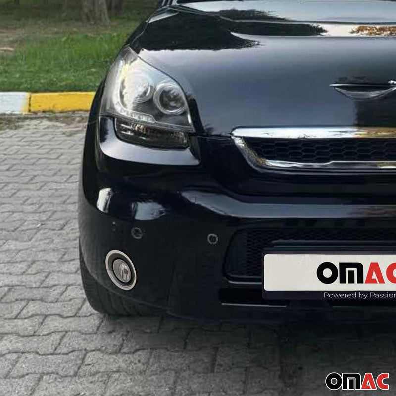 Cadre Phare Antibrouillard pour Kia Soul 2009-2014 en acier inox Chromé