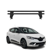 Menabo Barres de toit Transversales pour Renault Scenic IV 2017-2025 Alu Noir