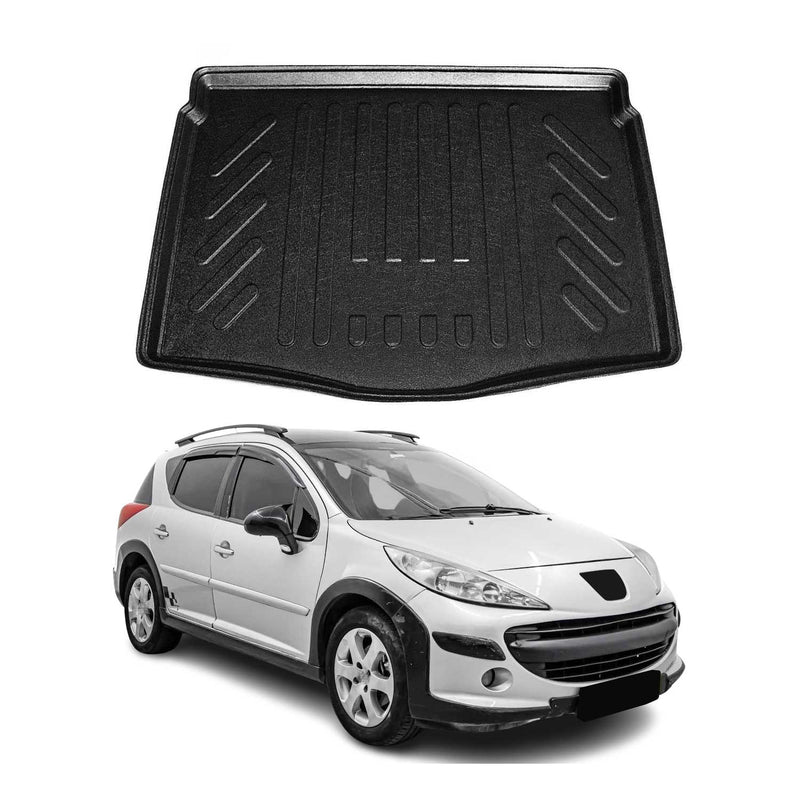 Tapis de Coffre pour Peugeot 207 2006-2012 Break en TPE Noir