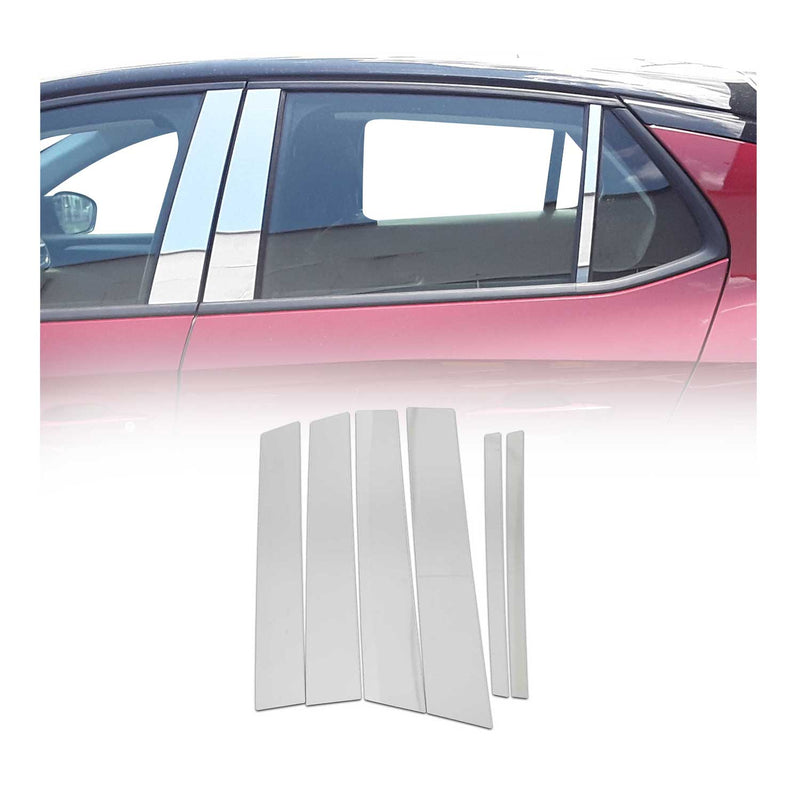 Couverture Garniture de pilier B pour Opel Corsa F 2019-2023 en acier inox 6Pcs