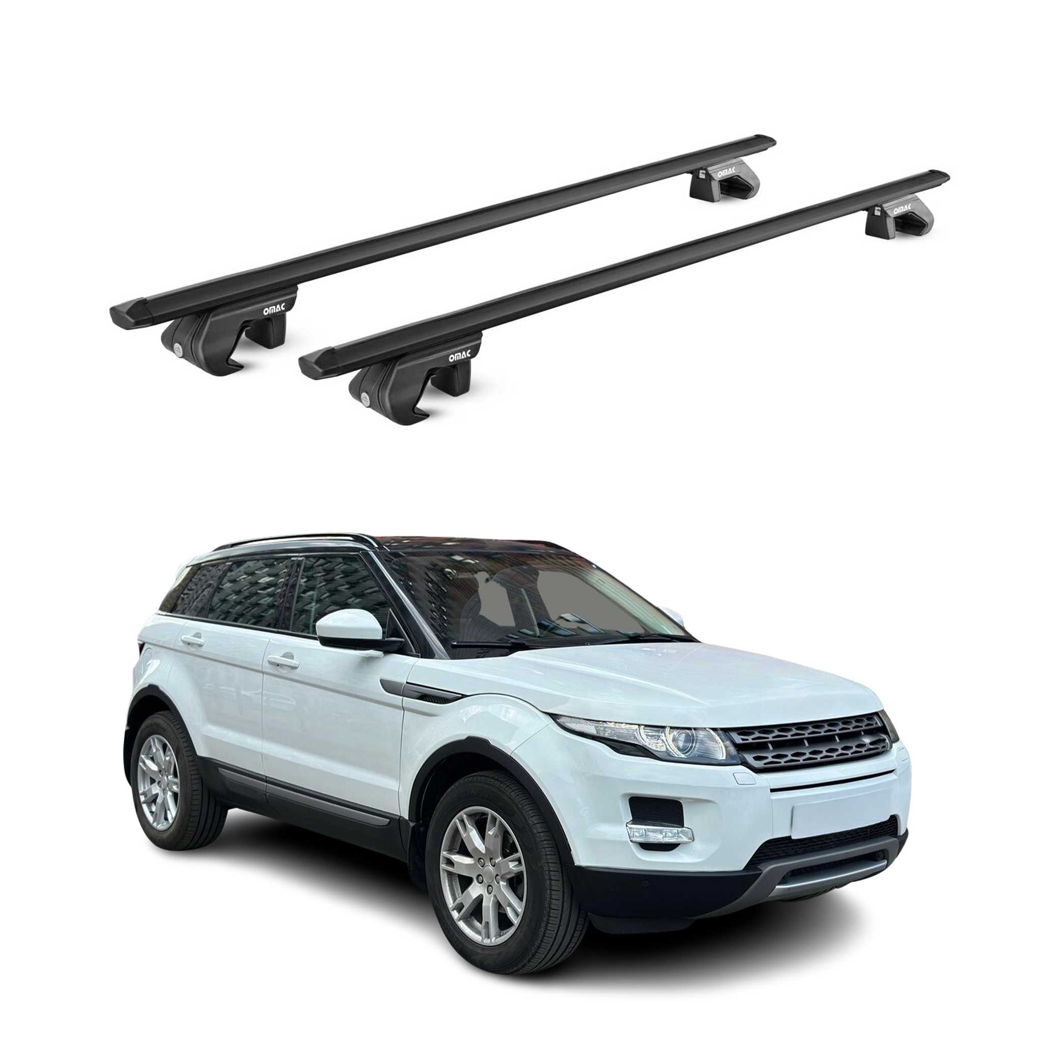Barres de toit transversales ABE pour Land Rover Evoque L538 2011-2018 Noir 2x
