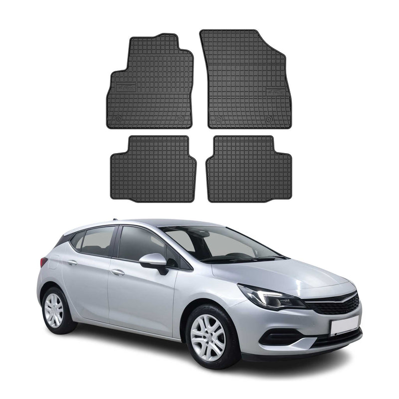 Tapis de Sol pour Opel Astra K 2015-2021 Caoutchouc Noir