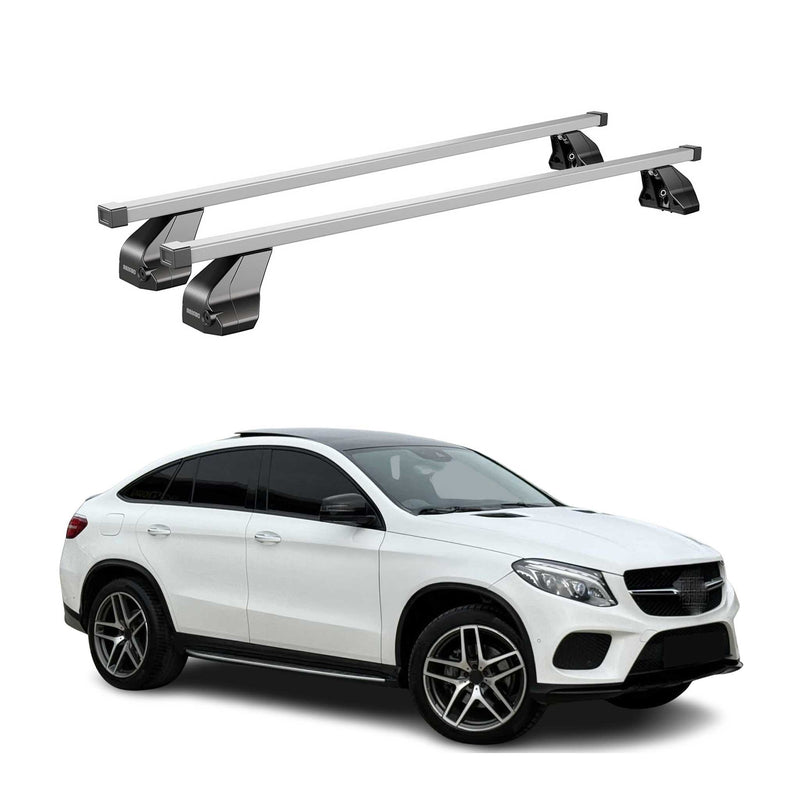 Barres de toit transversales pour Mercedes GLE C292 2015-2018 Acier Gris