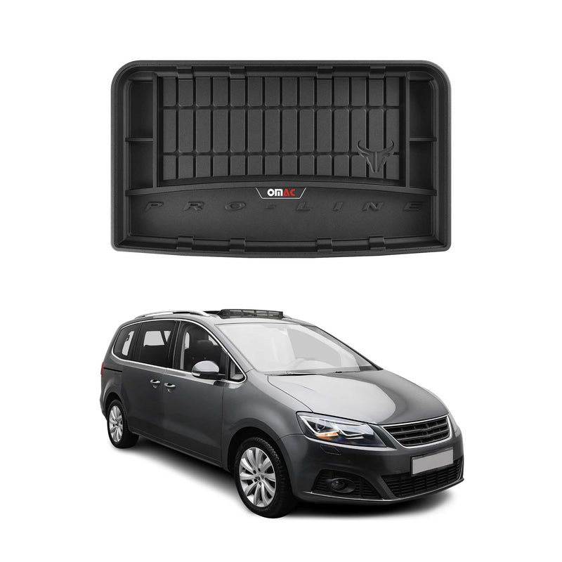 Tapis de Coffre pour Seat Alhambra 2010-2020 Noir TPE