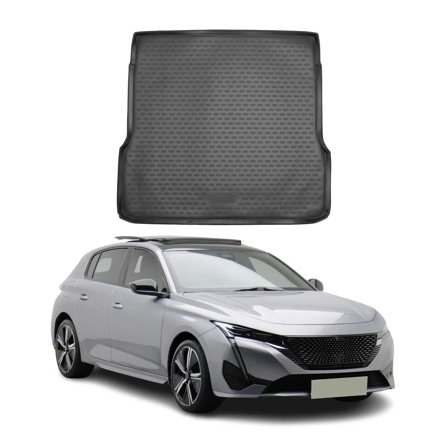 OMAC Tapis de coffre pour Peugeot 308 2021-2024 sur mesure en caoutchouc