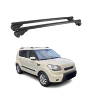 Barres de toit Transversales pour Kia Soul 2009-2013 Aluminium Noir