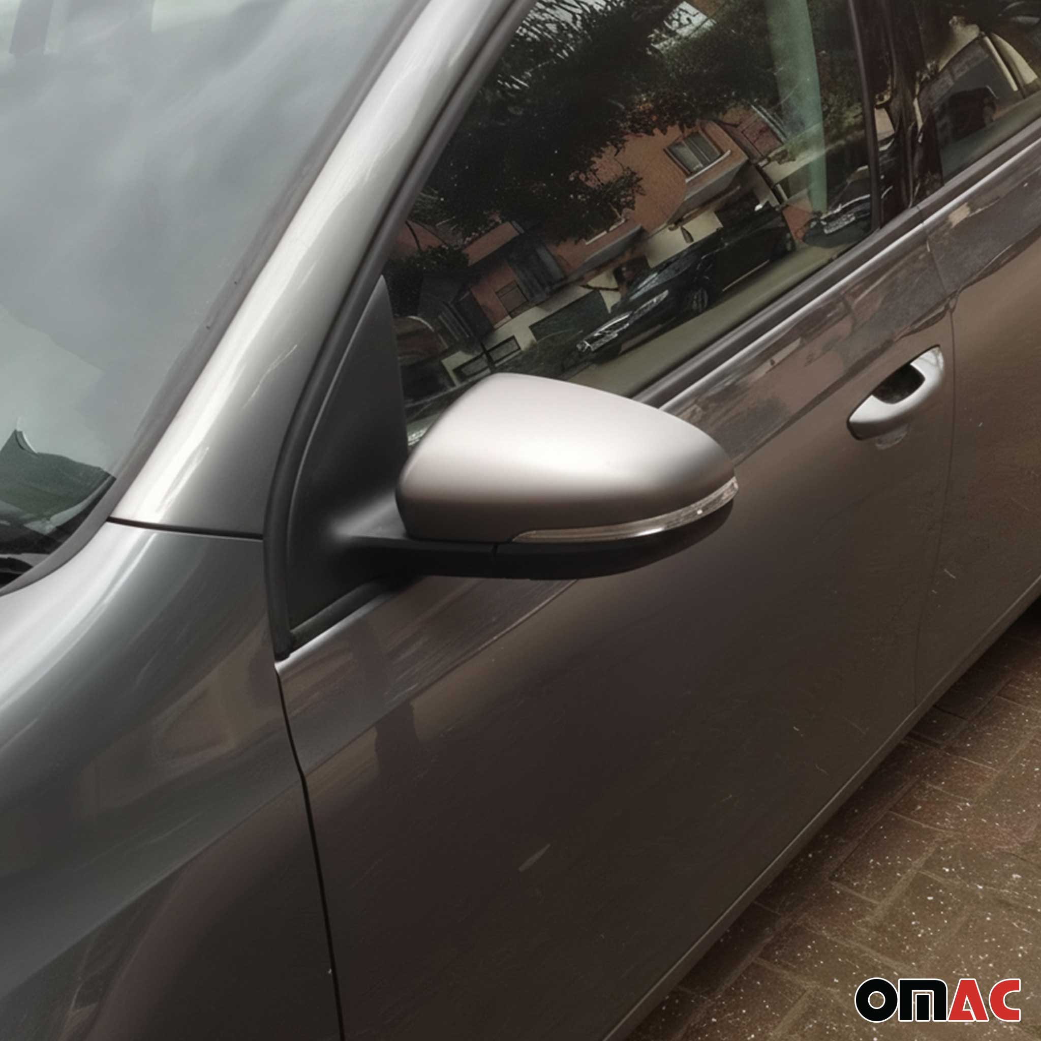 Coques de Rétroviseurs pour VW Golf VI 2008-2012 Acier Inoxy Chromé Argent