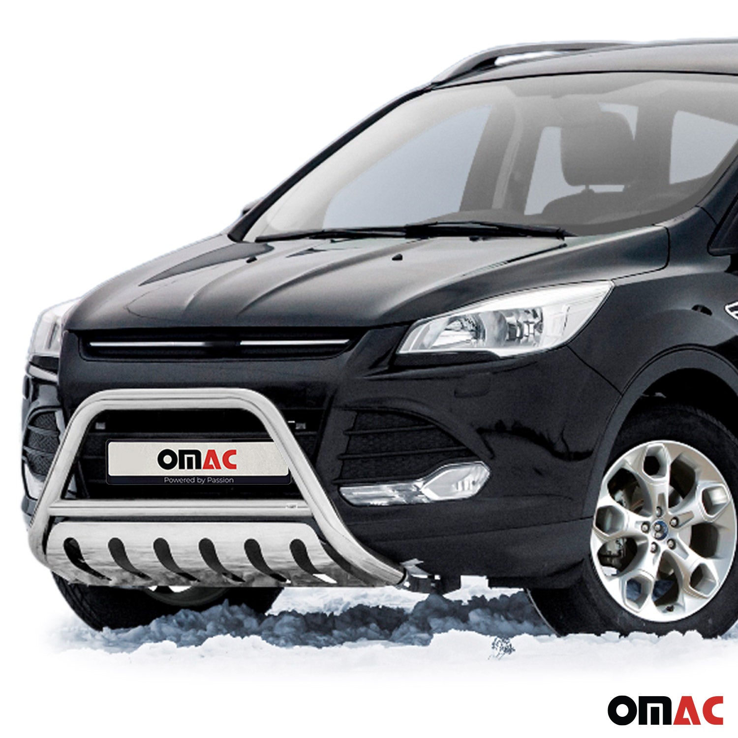 Pare-Buffle Avant Pour Ford Kuga II 2012-2017 Pre-FL en Acier Inoxydable Argent