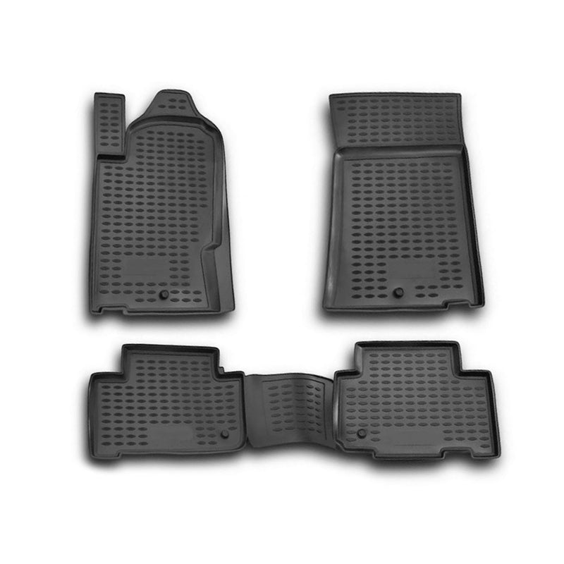 Tapis de sol pour Ssangyong Rexton GAB 2002-2021 en caoutchouc TPE 3D Noir 4Pcs