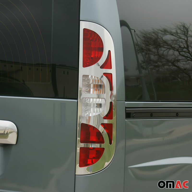 Cadre de Feu Stop Arrière pour Fiat Doblo 2006-2010 acier inox 2 Pcs