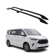 Barres de toit longitudinales pour Ford Tourneo Custom II 2023-2026 L1 Alu Noir