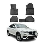 OMAC 3D Tapis de sol pour BMW X4 F26 2014-2018 en caoutchouc Noir