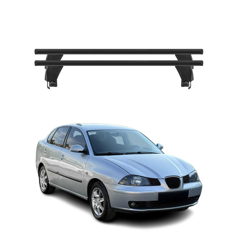 Menabo Barres de toit Transversales pour Seat Cordoba II 2002-2009 Alu Noir ABE