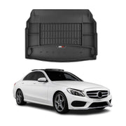 Tapis de Coffre pour Mercedes Classe C W205 2014-2021 TPE Noir