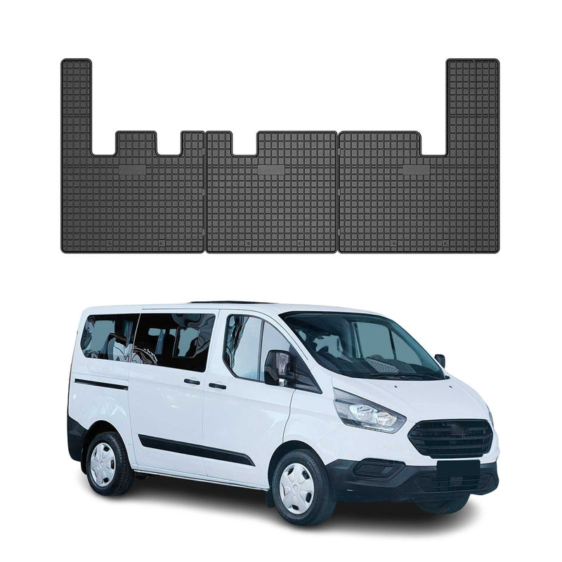 Tapis de Sol pour Ford Tourneo Custom 2012-2021 Caoutchouc Noir