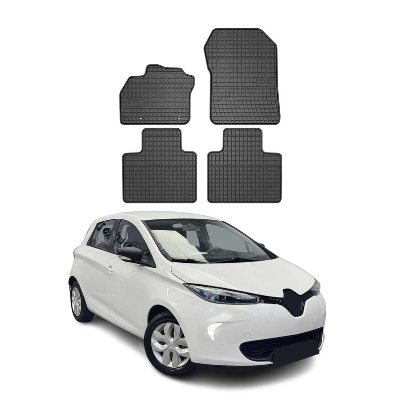Tapis de Sol pour Renault Zoe 2012-2019 Caoutchouc Noir