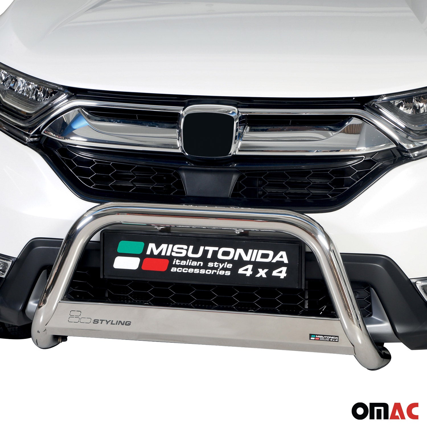 Pare-buffle Avant pour Honda CR-V VH 2017-2022 63 mm en Acier Gris