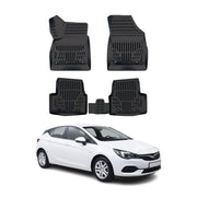 Tapis de sol pour Opel Astra K 2015-2021 Noir 3D en Caoutchouc TPE 4Pcs