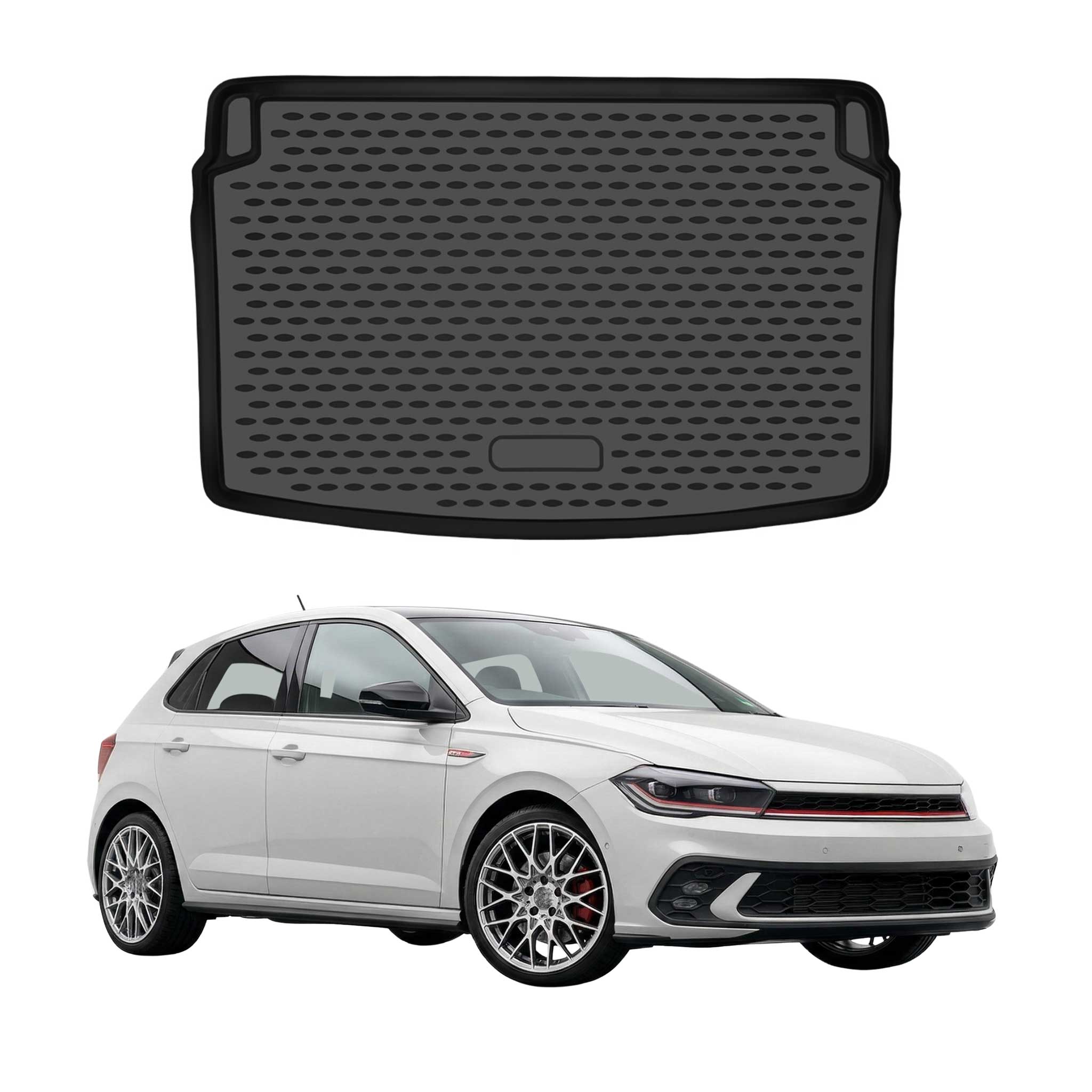 OMAC Tapis de coffre pour VW Polo mk6 GTI 2022-2026 Facelift Supérieur TPE Noir