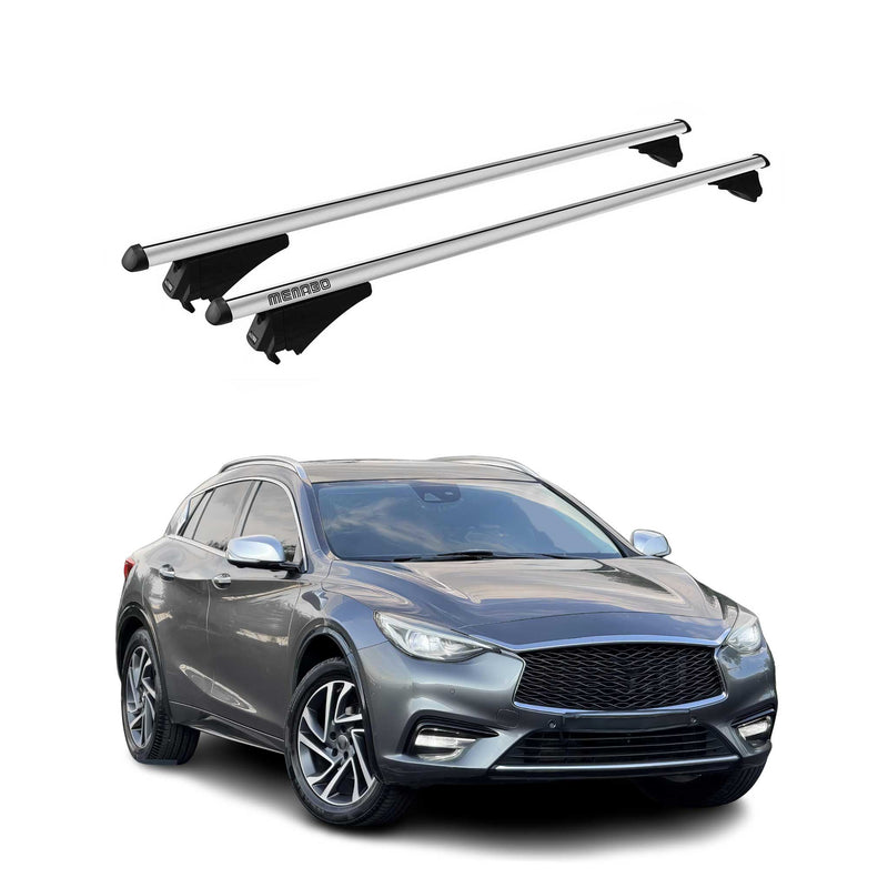 Tiger Barres de toit transversales pour Infiniti Q30 2015-2019 Gris