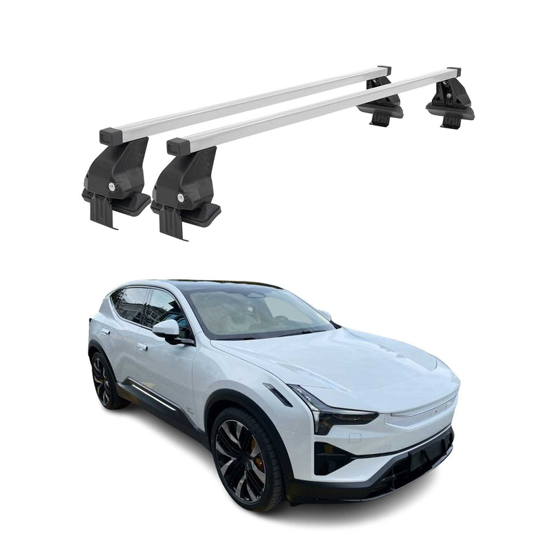 Menabo Barres de toit transversales pour Polestar 2 2020-2025 Acier Gris 2x
