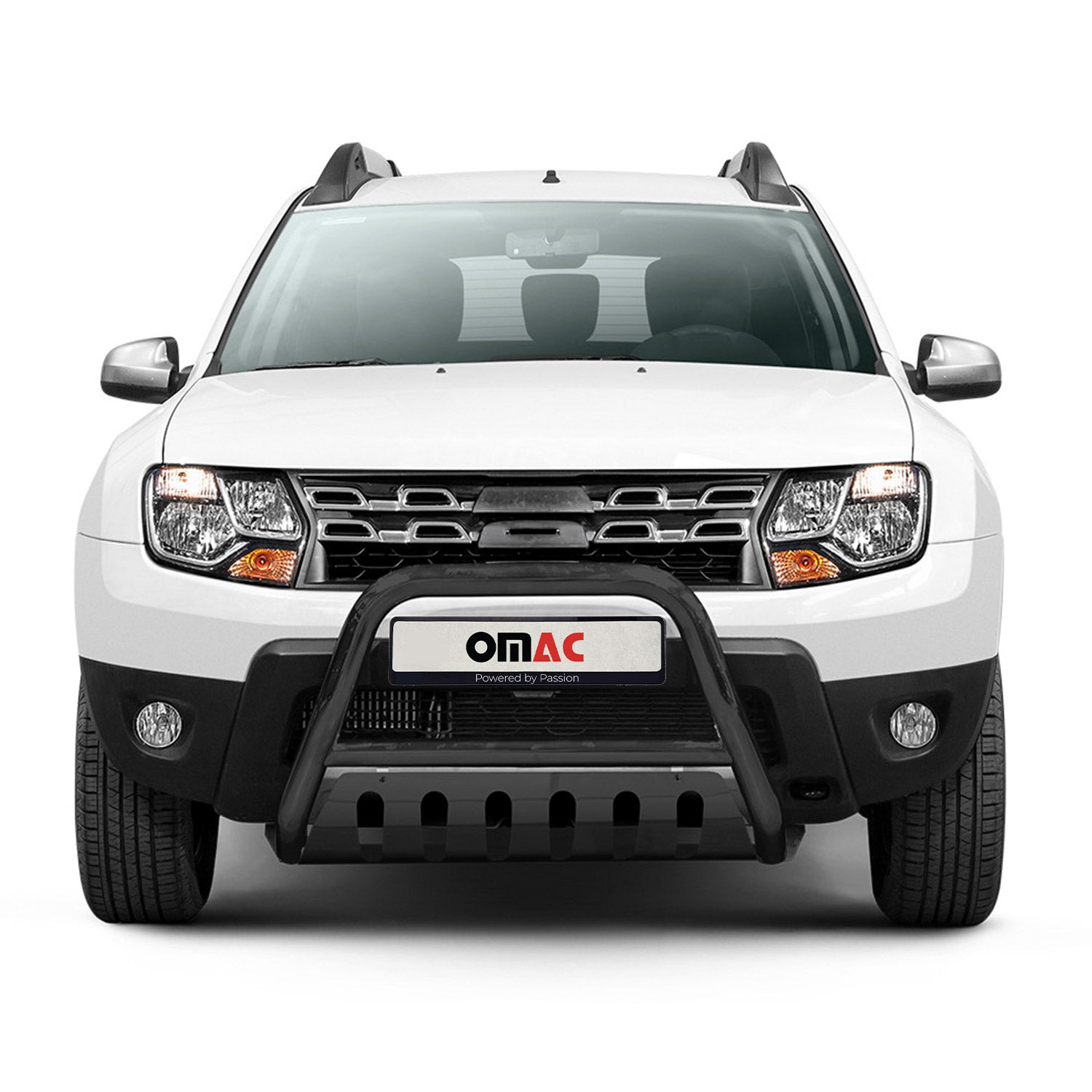 Pare-Buffle Avant Pour Dacia Duster mk1 2010-2017 en acier inoxy Noir