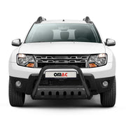 Pare-Buffle Avant Pour Dacia Duster mk1 2010-2017 en acier inoxy Noir