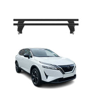 Barres de toit transversales pour Nissan Qashqai III J12 2021-2026 Alu Noir 2x