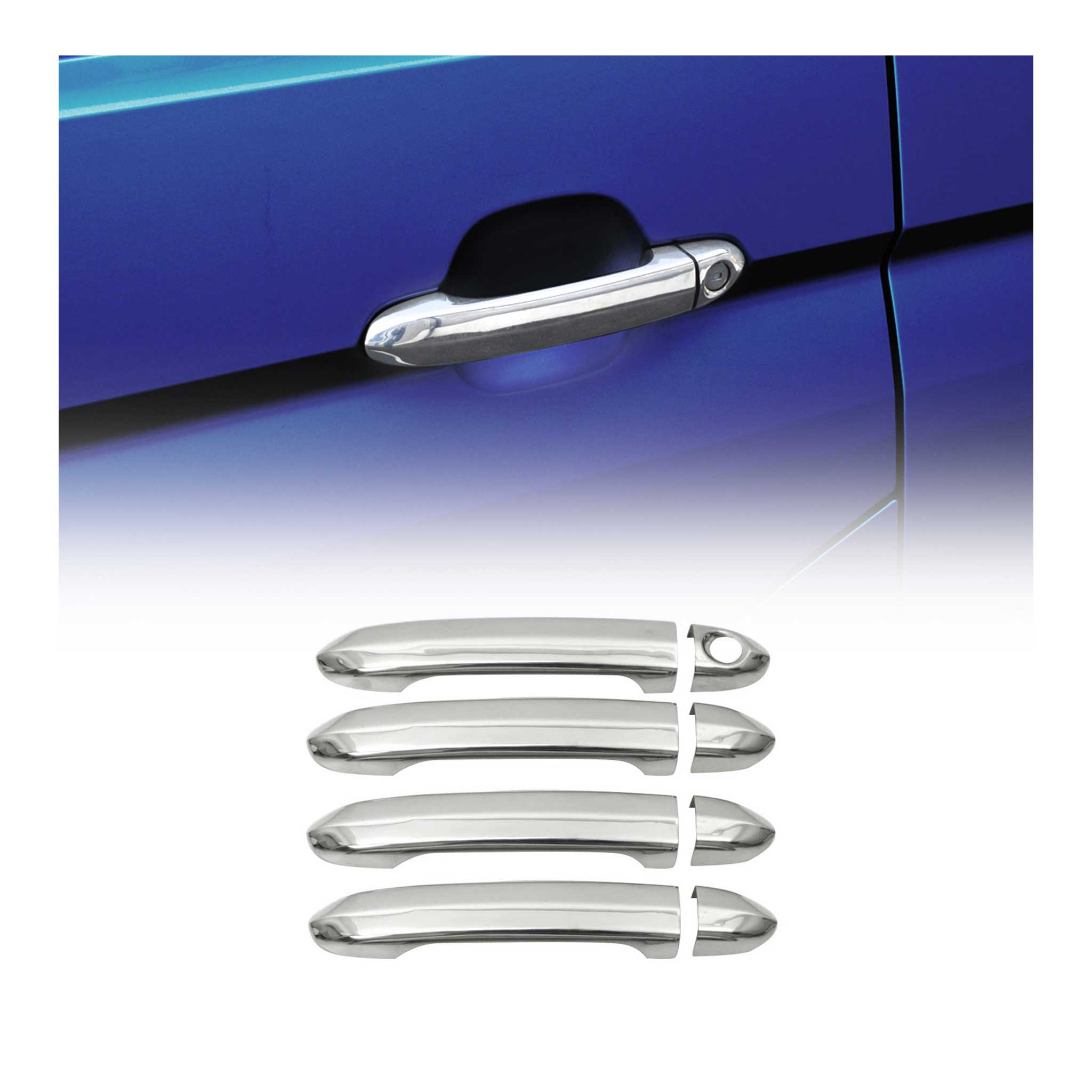 Couverture de poignée de porte pour VW Crafter 2017-2026 en Acier Inox 8Pcs